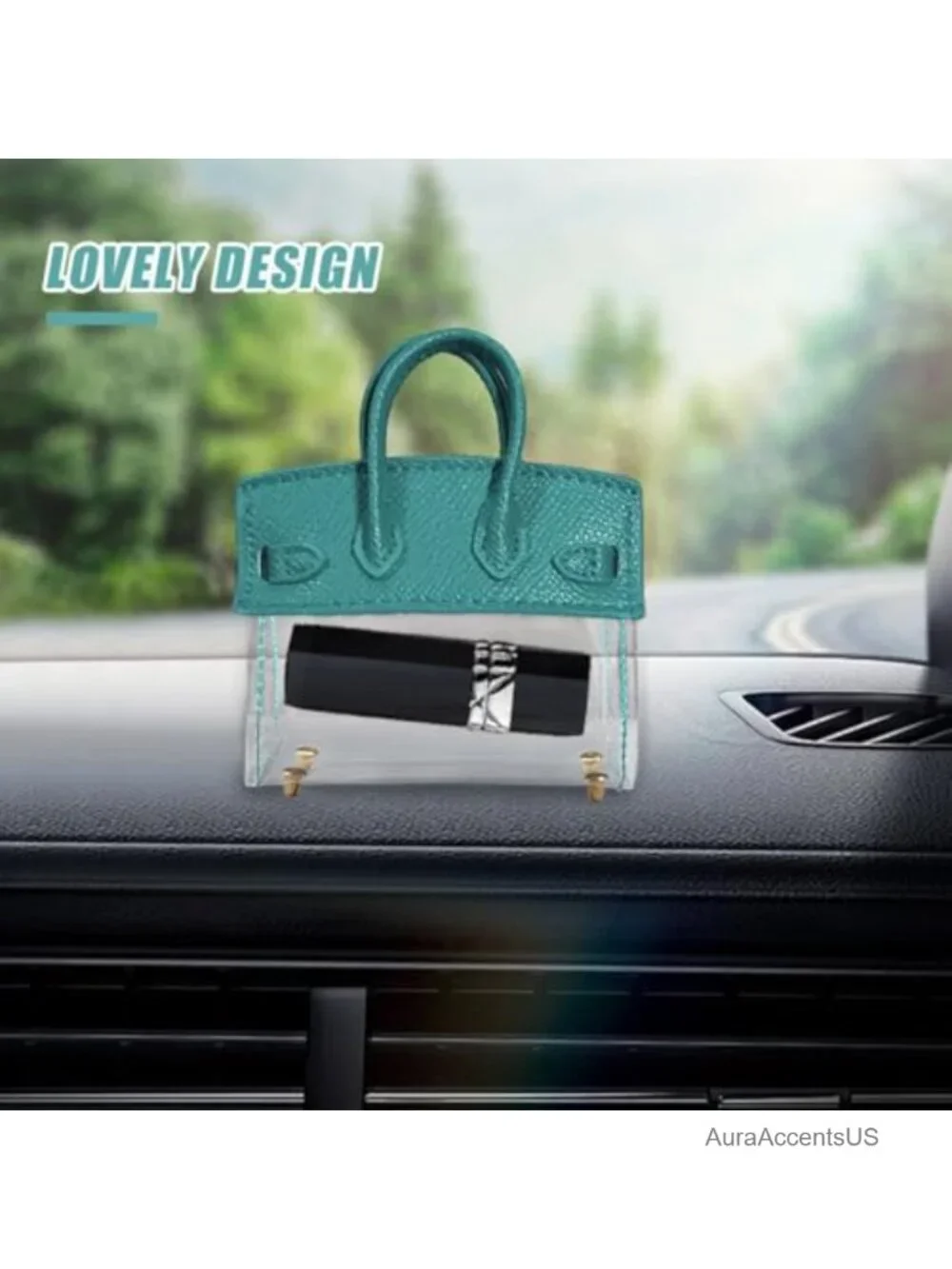 Mini Handbag Key Case Transparent Keychain Holder Cute Key Fob Cover for Women